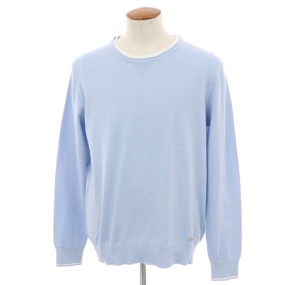 【SALE10%OFF/返品不可】【新品】ガウディ GAUDI 御機嫌ゲージ 綿織物 労働者の一団のど首 ティーシャツ編み物 ともし火青碧x白いこと【大いさL】【S/S】【物質の状態序列付けるN】【メンズ】[APD]