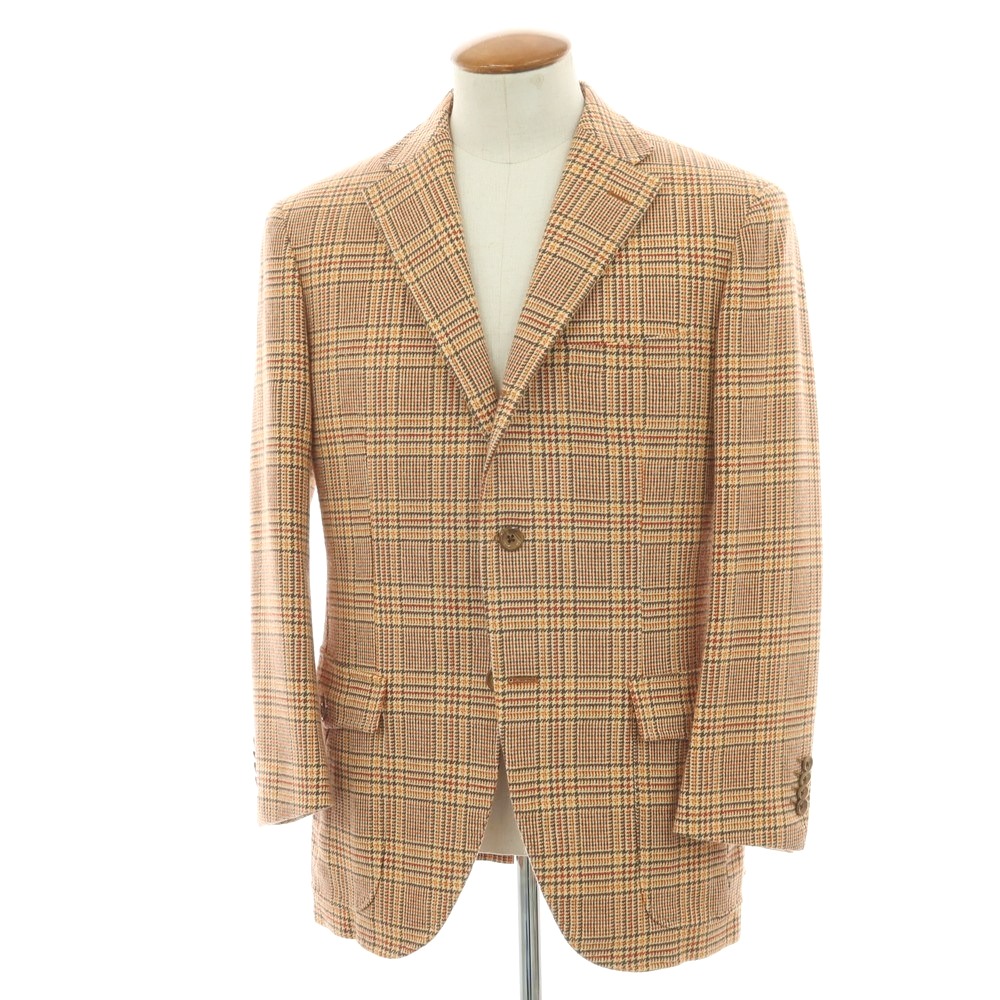 【中古】フランコ プリンツィバリー FRANCO PRINZIVALLI カシミール 照合のしるし 3B 心地好い上衣 オレンジ色【大きさ48】【A/W】【物質の状態序列付けるB】【メンズ】[APD]