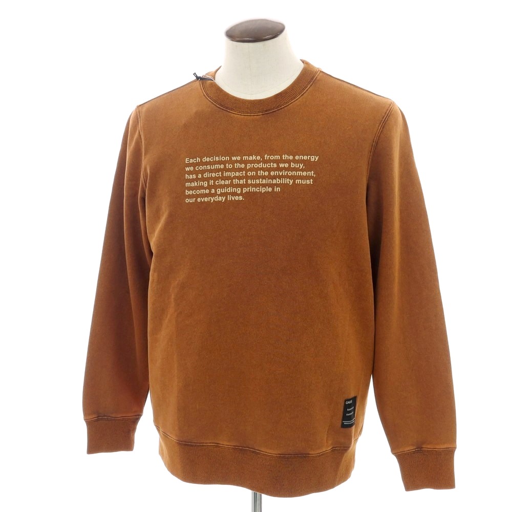 【新品】ガウディ GAUDI コットン クルーネック スウェット オレンジブラウン【サイズL】【S/S/A/W】【状態ランクN】【メンズ】