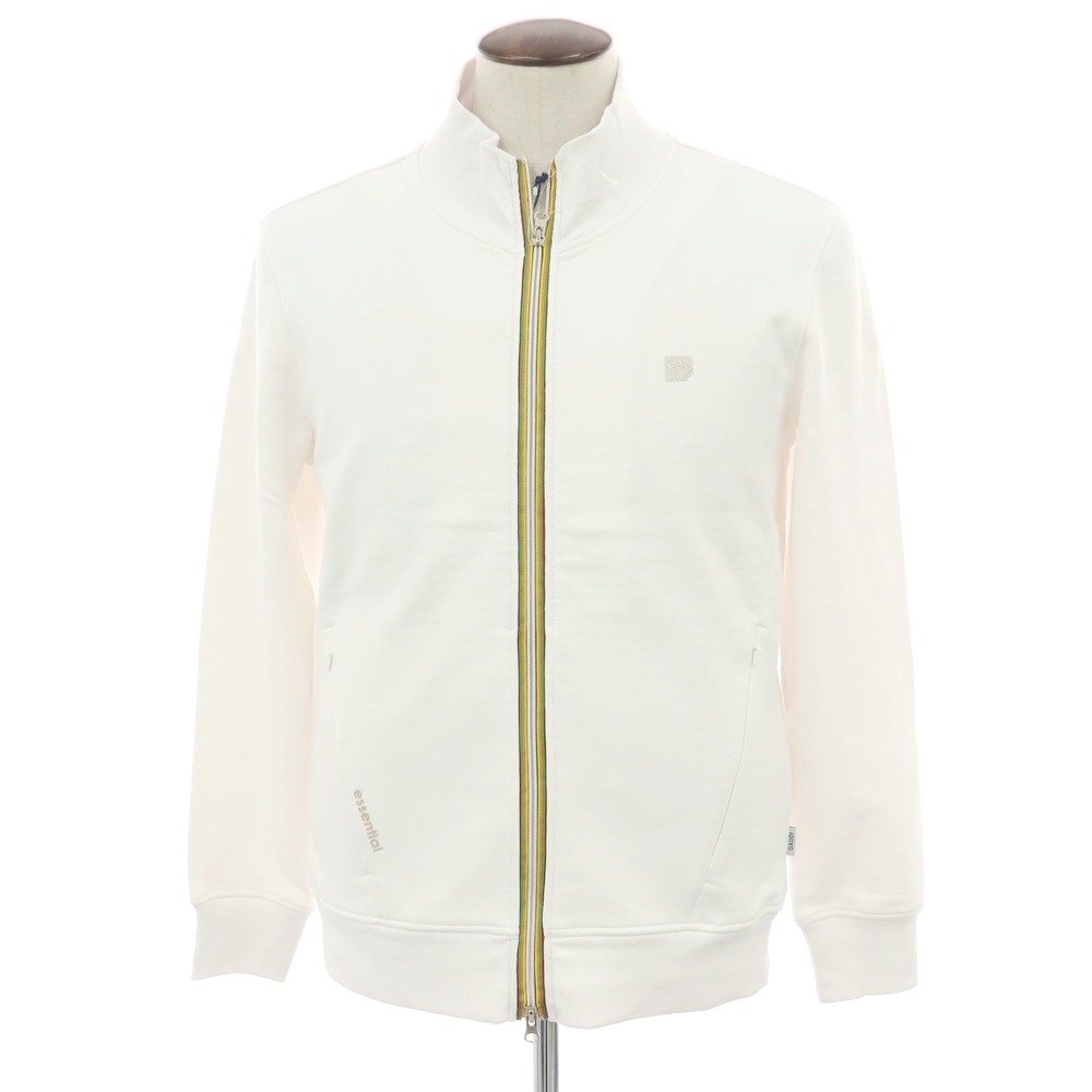 【新品】ガウディ GAUDI コットン スタンドカラー ダブルジップ スウェット ホワイト【サイズL】【S/S/A/W】【状態ランクN】【メンズ】