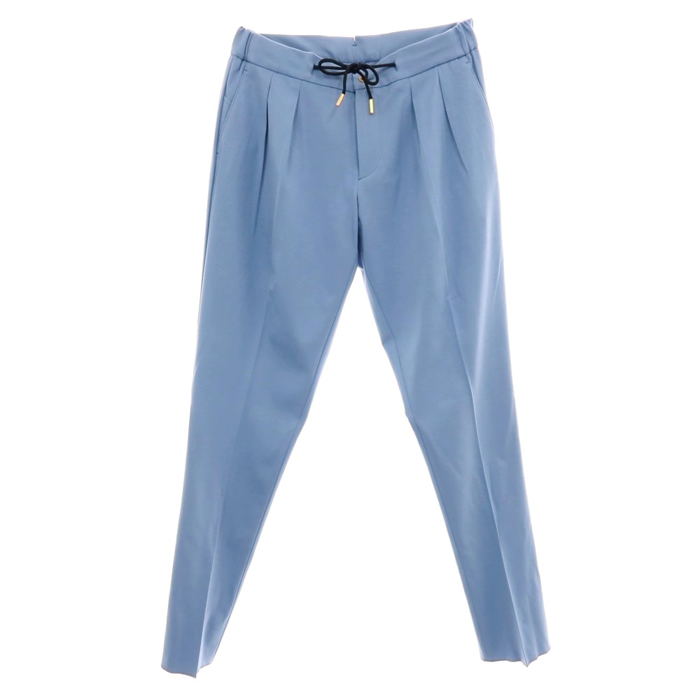 【新品】ベルウィッチ BERWICH レーヨンナイロン ジャージー イージースラックスパンツ ライトブルー【サイズ44】【S/S】【状態ランクN】【メンズ】[APD]
