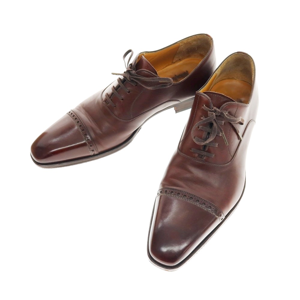 【中古】マグナーニ MAGNANNI ストレートチップ ドレスシューズ ブラウン【サイズ9】【S/S/A/W】【状態ランクB】【メンズ】