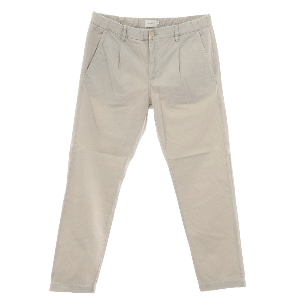 【新品アウトレット】ガウディ GAUDI ストレッチ コットン イージースラックスパンツ グレージュ系【サイズ34】【S/S】【状態ランクN-】【メンズ】[APD]