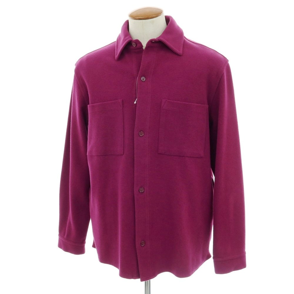 【SALE10%OFF/返品不可】【新品】マジェスティック フィラチュール オム MAJESTIC FILATURES HOMME コットンカシミヤウールナイロン ジャージー カジュアルシャツ ピンクパープル系【サイズM】【A/W】【状態ランクN】【メンズ】[APD]｜リタリオリブロ