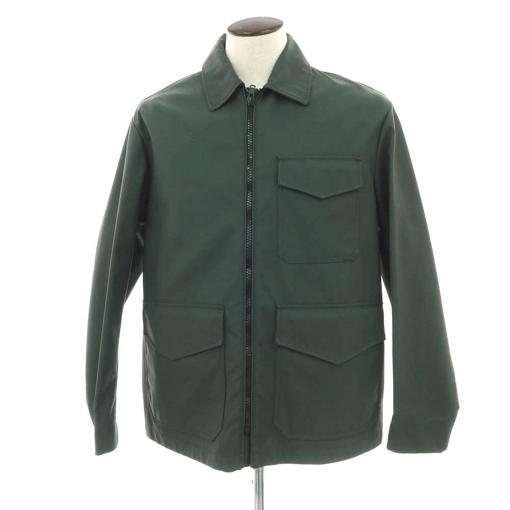 【新品アウトレット】スローウェア SLOWEAR ポリエステルコットン ブルゾン ダークグリーン【サイズ50（紙タグ参照）】【S/S/A/W】【状態ランクN-】【メンズ】