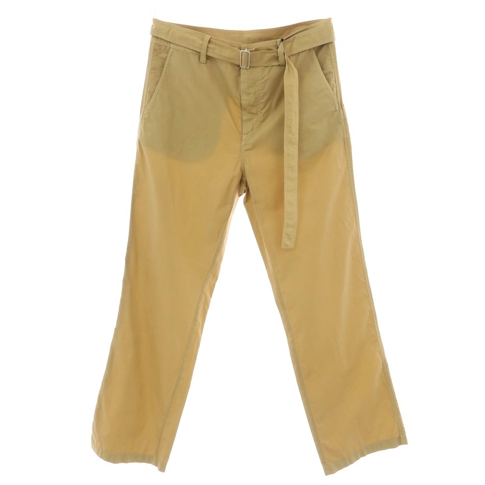 【新品】ヌメロ ヴェントゥーノ N°21 コットン ベルテッドパンツ キャメルベージュ【サイズ46】【S/S】【状態ランクN】【メンズ】[APD]