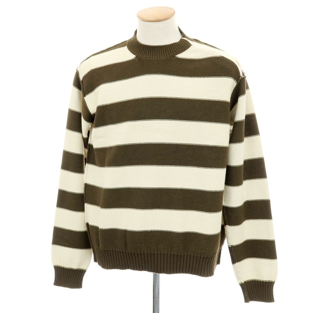 【SALE10%OFF/返品不可】【新品】ヌメロ ヴェントゥーノ N°21 綿織物ナイロン 間借り人 ティーシャツ編み物 オリーブx象牙色【大きさ46】【S/S】【物質の状態位置づけるN】【メンズ】[APD]