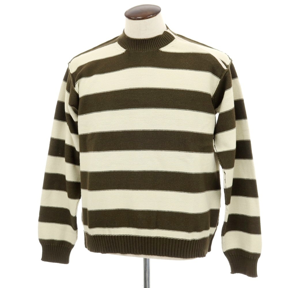 【SALE10%OFF/返品不可】【新品】ヌメロ ヴェントゥーノ N°21 綿織物ナイロン 間借り人 ティーシャツ編み物 オリーブx象牙色【大きさ50】【S/S】【物質の状態位置づけるN】【メンズ】[APD]