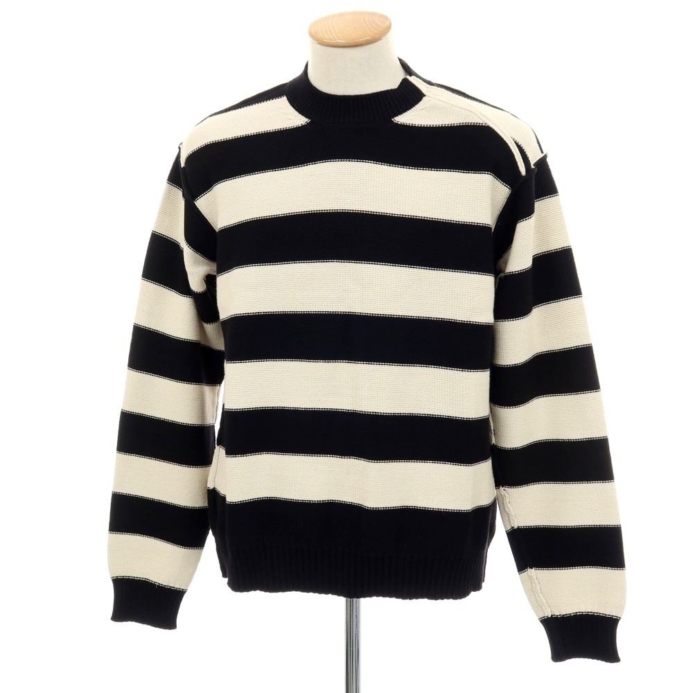 【SALE10%OFF/返品不可】【新品】ヌメロ ヴェントゥーノ N°21 綿織物ナイロン 間借り人 ティーシャツ編み物 黒いことx象牙色【大きさ46】【S/S】【物質の状態位置づけるN】【メンズ】[APD]