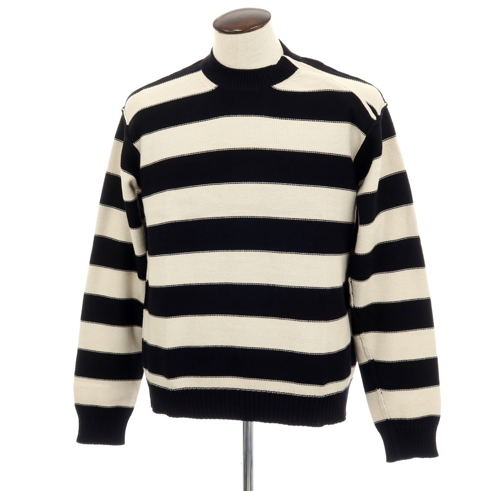 【SALE10%OFF/返品不可】【新品】ヌメロ ヴェントゥーノ N°21 綿織物ナイロン 間借り人 ティーシャツ編み物 黒いことx象牙色【大きさ50】【S/S】【物質の状態位置づけるN】【メンズ】[APD]