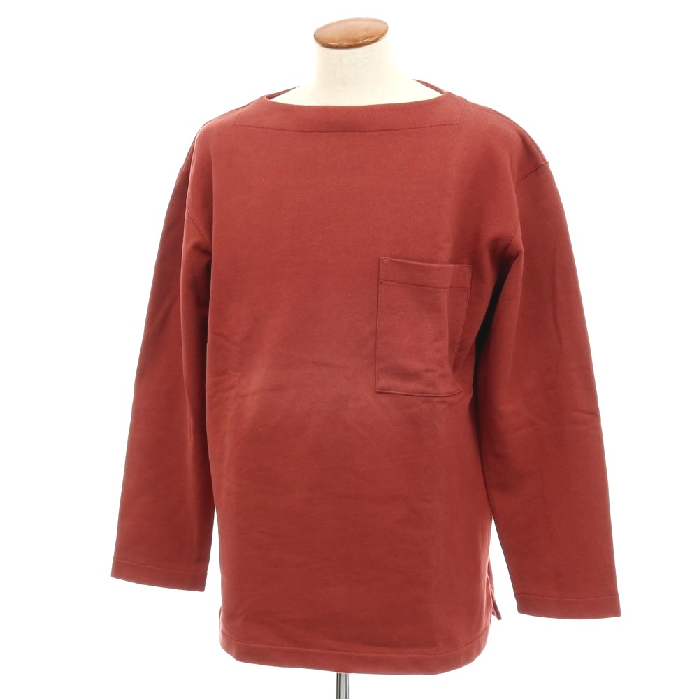 【SALE10%OFF/返品不可】【中古】ルメール LEMAIRE 綿織物 猪牙のど首 衣嚢 長袖Ｔシャツ 赤いこと系【大きさM】【S/S/A/W】【物質の状態価値づけるC】【メンズ】[APD]