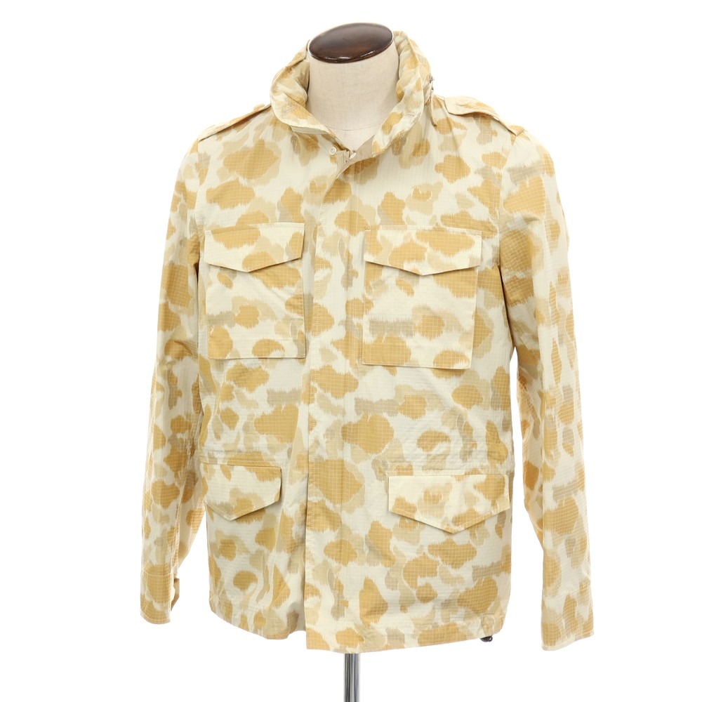 【新品】アスペジ ASPESI ポリエステル スタンドカラー ミリタリージャケット ベージュ【サイズL】【S/S/A/W】【状態ランクN】【メンズ】