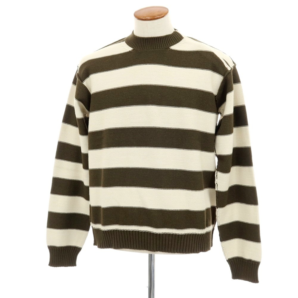 【SALE10%OFF/返品不可】【新品】ヌメロ ヴェントゥーノ N°21 綿織物ナイロン 間借り人 ティーシャツ編み物 オリーブx象牙色【大きさ48】【S/S】【物質の状態位置づけるN】【メンズ】[APD]
