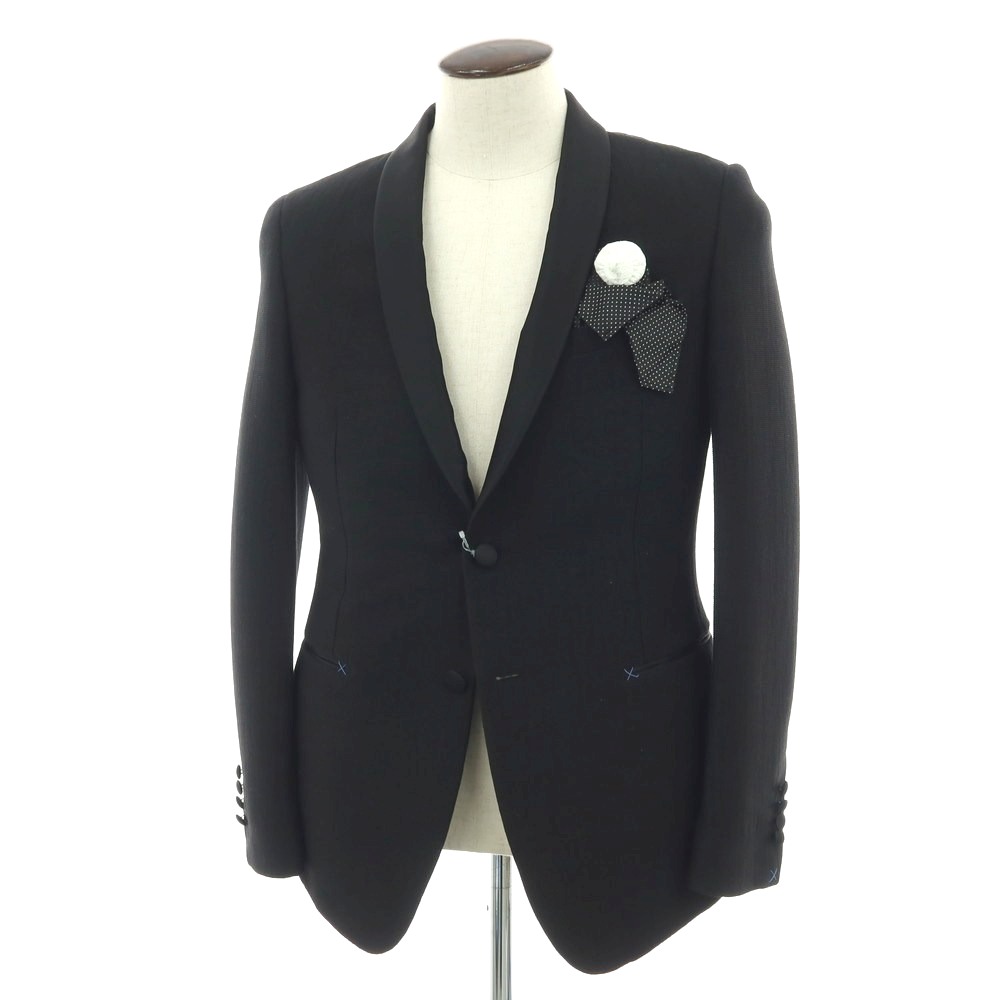 【SALE10%OFF/返品不可】【新品】パオローニ PAOLONI Black Label 綿織物ナイロン 肩かけ色つや 2B ブラックタイ上衣 黒いこと【大きさ50】【S/S】【物質の状態位置づけるN】【メンズ】[BPD]