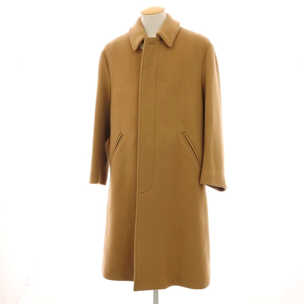 【SALE10%OFF/返品不可】【中古】スリードッツ three dots 羊毛 ステンカラー厚地の外套 ベージュ【大いさS】【A/W】【物質の状態序列付けるB】【メンズ】