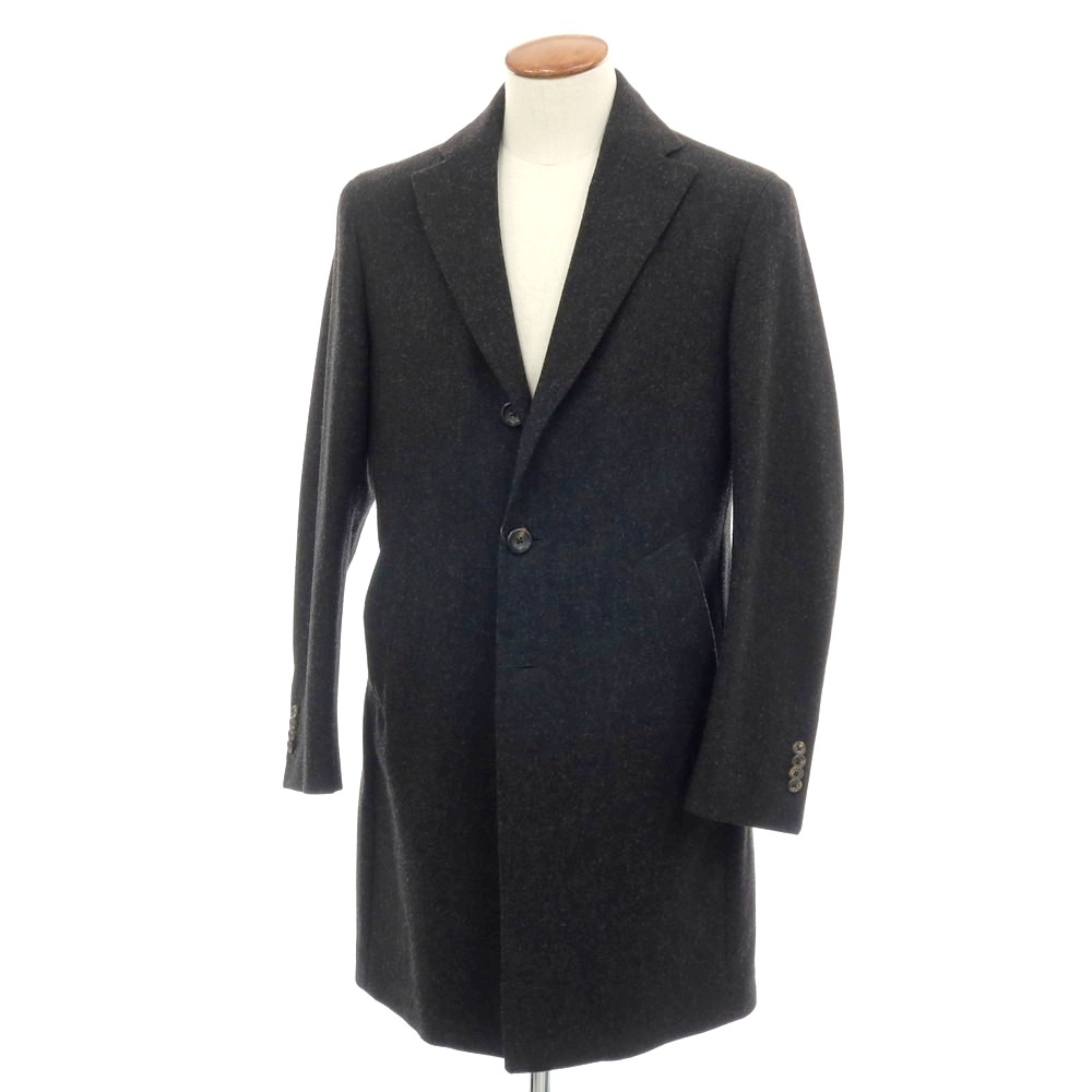 【中古】ルイジ ビアンキ マントヴァ Luigi Bianchi Mantova ウール チェスターフィールドコート チャコールグレー【サイズ46】【A/W】【状態ランクB】【メンズ】