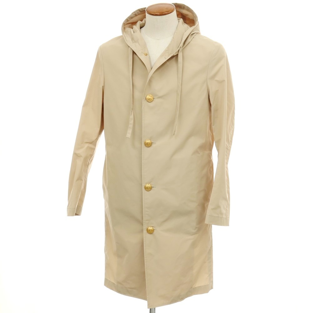 【SALE10%OFF/返品不可】【新品】ラルディーニ LARDINI ポリエステル綿織物 フーデッド厚地の外套 ベージュ【大きさ46】【S/S】【物質の状態位置づけるN】【メンズ】[APD]