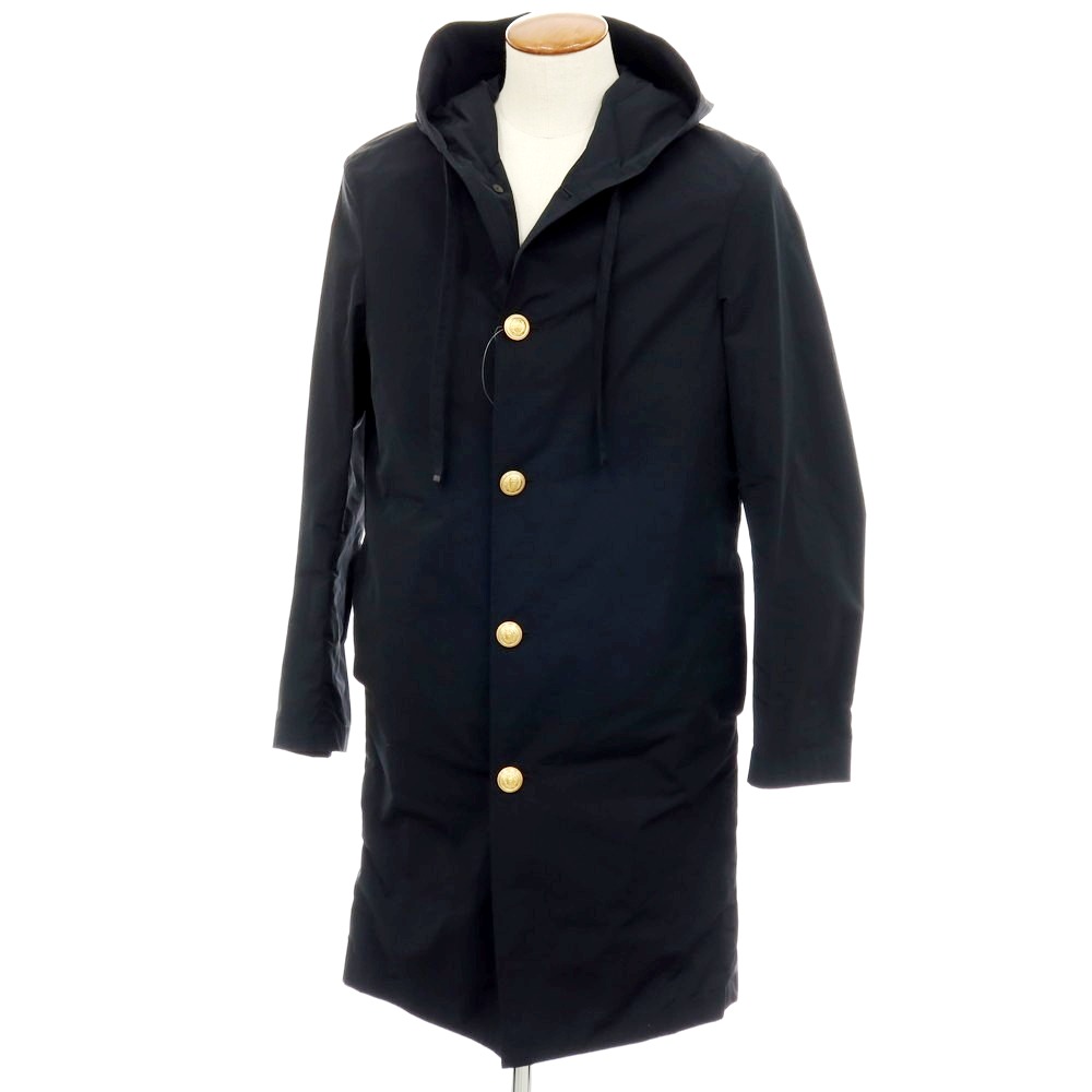 【SALE10%OFF/返品不可】【新品逃げ道】ラルディーニ LARDINI ポリエステル綿織物 フーデッド厚地の外套 黒いこと【大きさ46】【S/S】【物質の状態価値づけるN-】【メンズ】[APD]