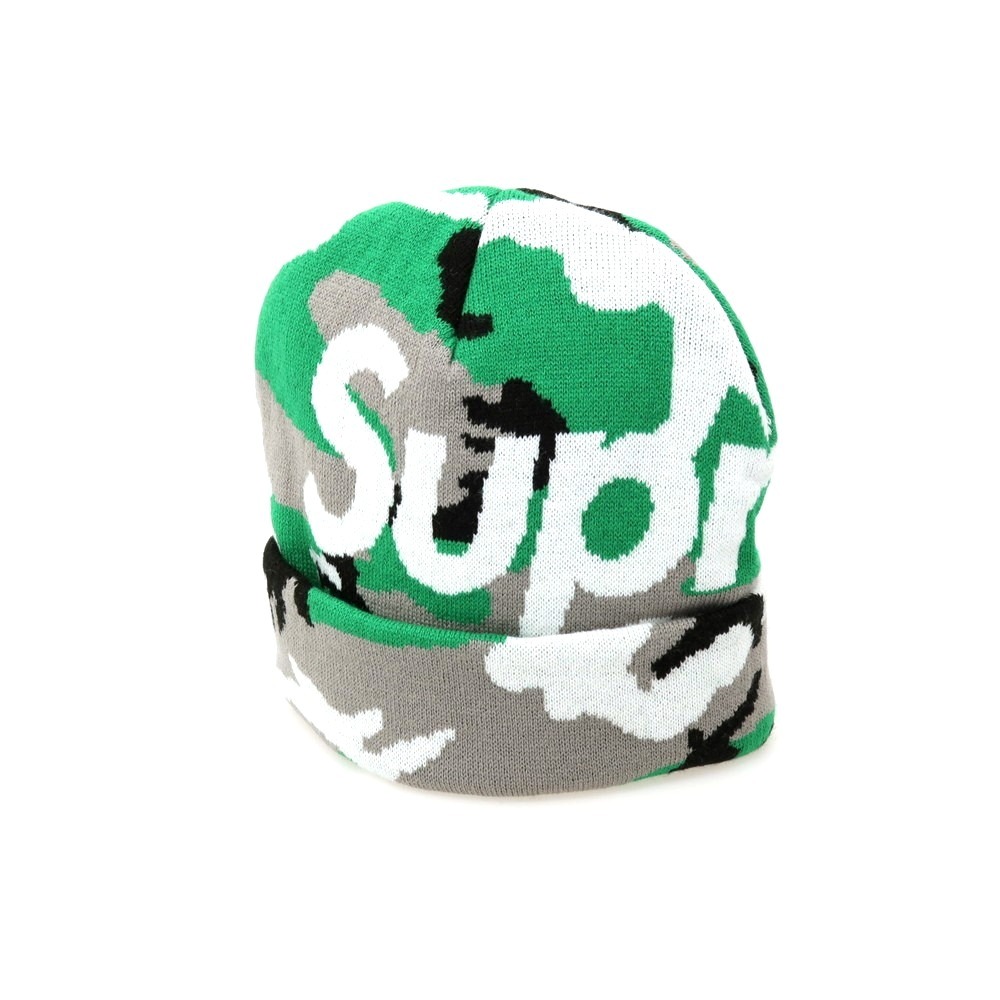 【SALE10%OFF/返品不可】【中古】シュプリーム Supreme 2025年秋冬 Camo Big Logo Beanie 編み物旗がしら 緑であることx薄墨色【大きさ58珊（ONE SIZE）】【S/S/A/W】【物質の状態位置づけるA】【メンズ】[APD]