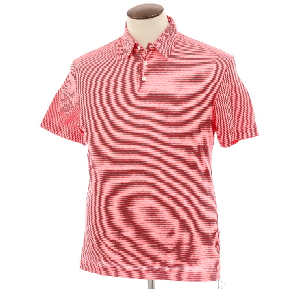 【SALE10%OFF/返品不可】【新品】ザノーネ ZANONE リネン綿織物 間借り人 半袖スポーツシャツ 赤いことx白いこと【大きさ52】【S/S】【物質の状態位置づけるN】【メンズ】[APD]