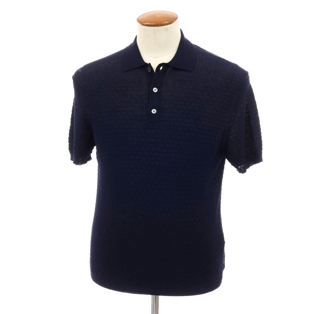 【SALE10%OFF/返品不可】【新品】ザノーネ ZANONE 御機嫌ゲージ 綿織物 ジャカード 半袖 ポロ編み物 米国海軍【大きさ46】【S/S】【物質の状態価値づけるN】【メンズ】[APD]