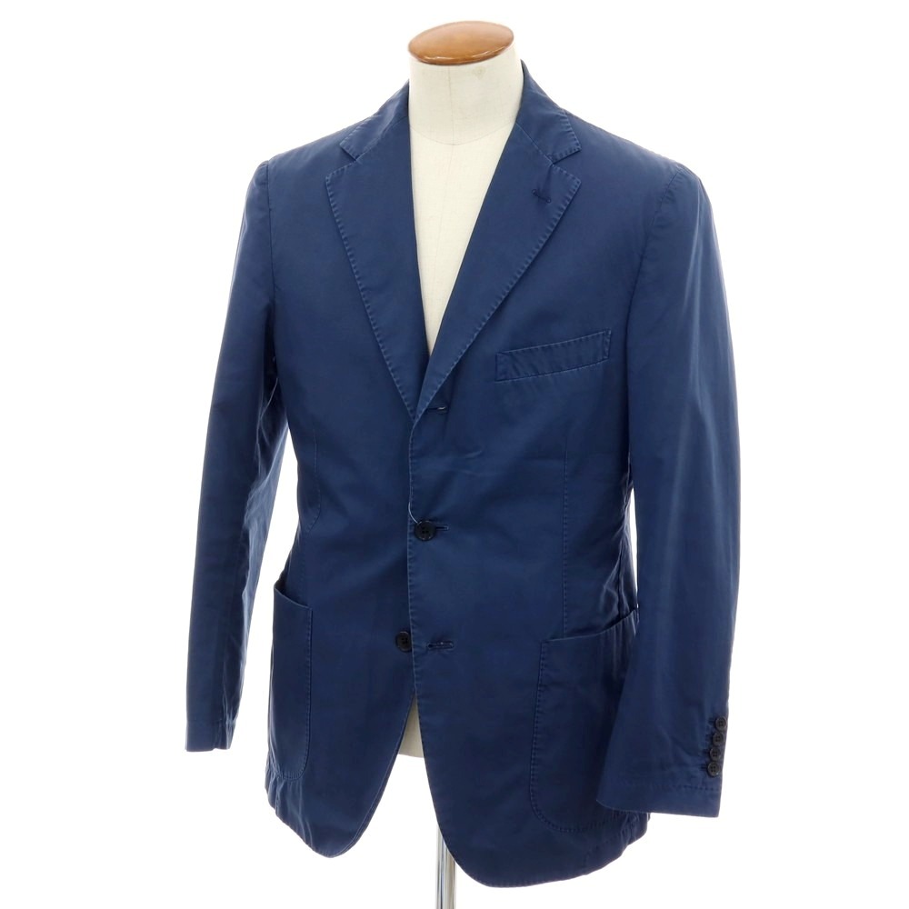 【中古】ベルベスト Belvest コットン テーラードジャケット ブルーネイビー【サイズ48】【S/S】【状態ランクC】【メンズ】