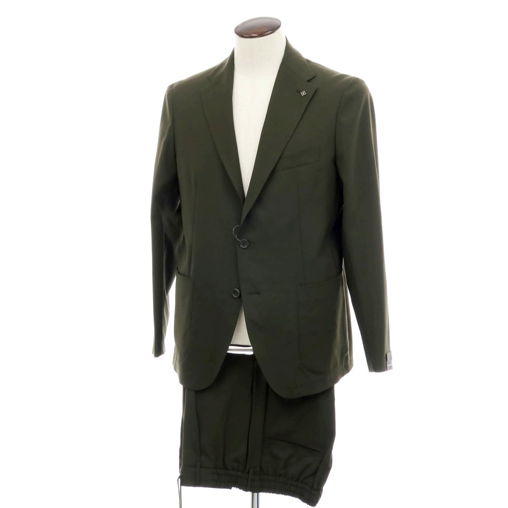 【SALE10%OFF/返品不可】【新品】タリアトーレ TAGLIATORE 伸ばすこと羊毛 2つ名取り草背広 オリーブ【大きさ52】【S/S】【物質の状態位置づけるN】【メンズ】 APD