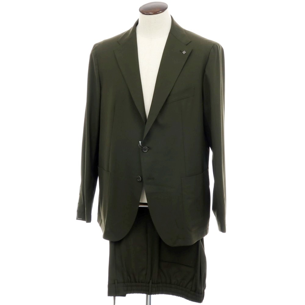 【新品】タリアトーレ TAGLIATORE 伸ばすこと羊毛 2つ名取り草背広 オリーブ【大いさ58】【S/S】【物質の状態序列付けるN】【メンズ】 APD