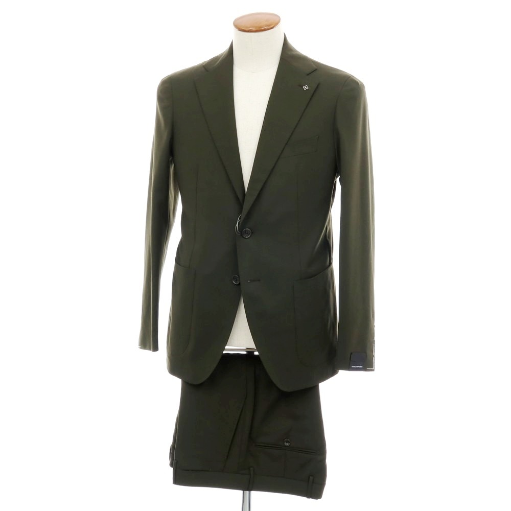 【SALE10%OFF/返品不可】【新品】タリアトーレ TAGLIATORE 伸ばすこと羊毛 2つ名取り草背広 オリーブ【大きさ46】【S/S】【物質の状態価値づけるN】【メンズ】 APD