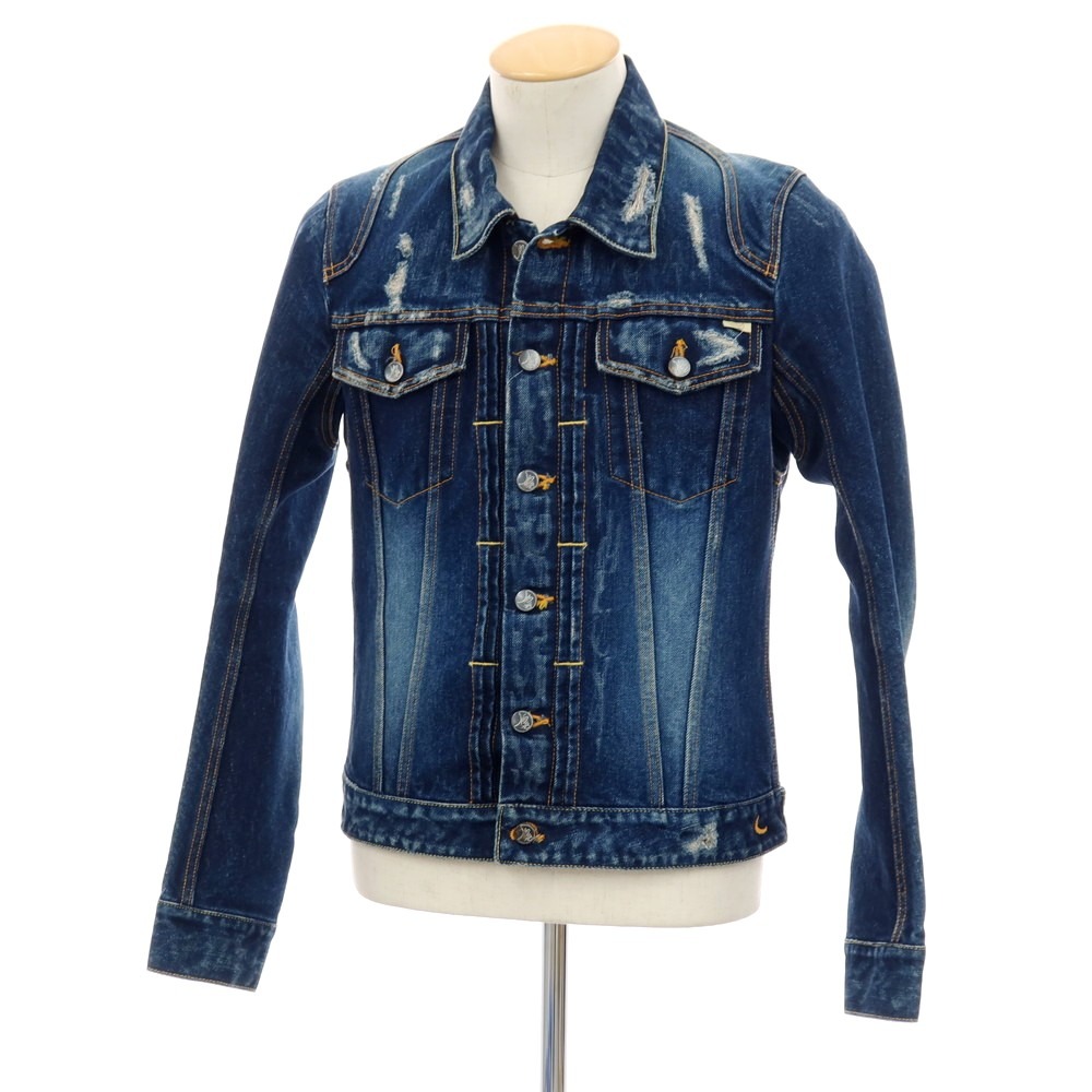 【中古】ゲッコー GEKKO デニムジャケット ジージャン ネイビー【サイズ44】【S/S/A/W】【状態ランクB】【メンズ】