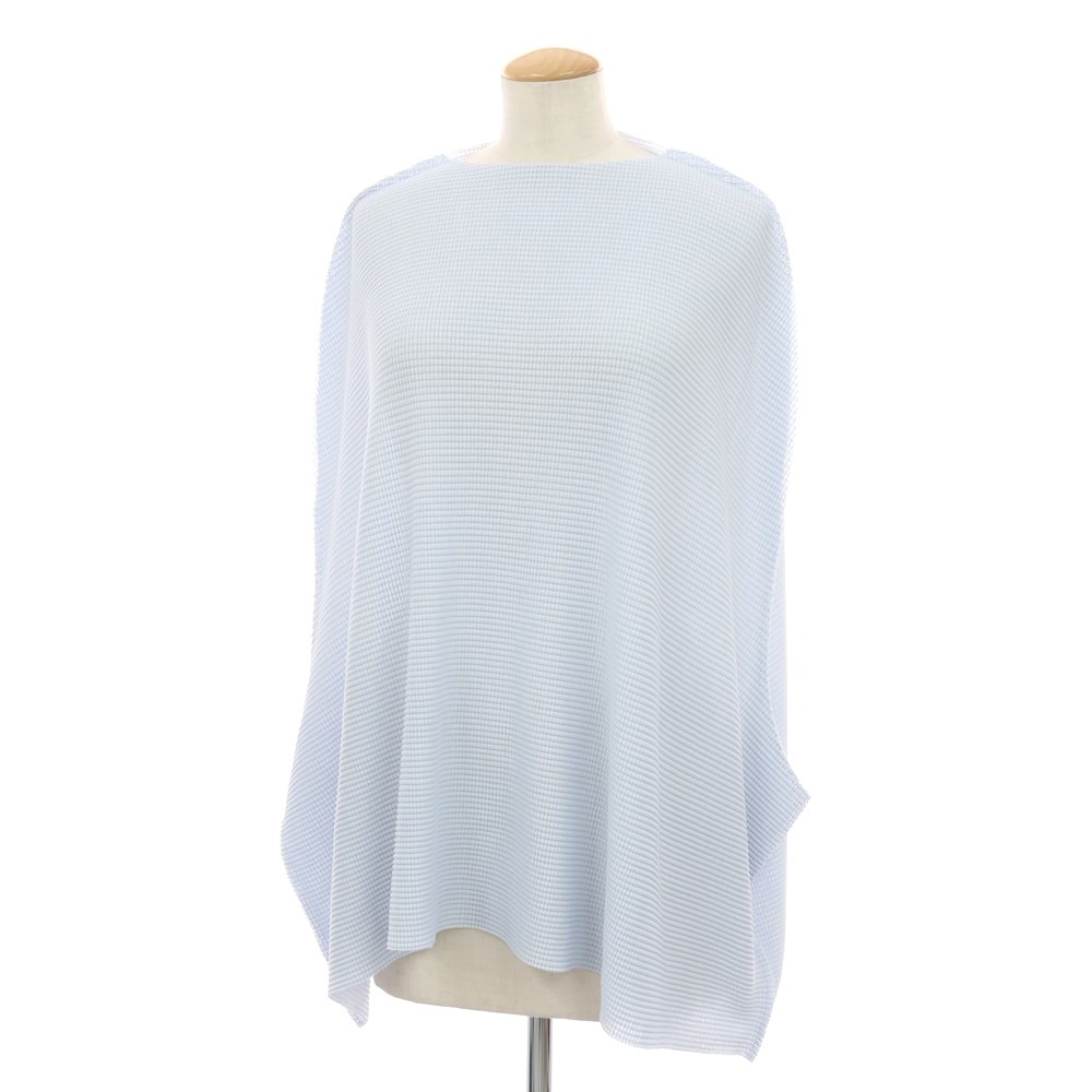 【中古】ミー イッセイミヤケ me ISSEY MIYAKE 2025年秋冬 ポリエステル系 編み物筋目 半袖とっ始め 内燃機関薄墨色【大きさ書きあらわすなし（M位）】【S/S】【物質の状態序列付けるA】【レディース】[APD]
