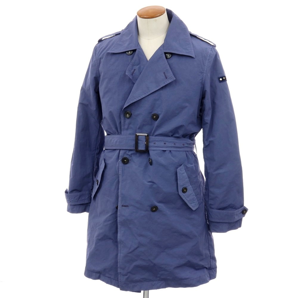 【中古】タトラス TATRAS ナイロン トレンチコート スマルトブルー【サイズ4】【S/S/A/W】【状態ランクC】【メンズ】