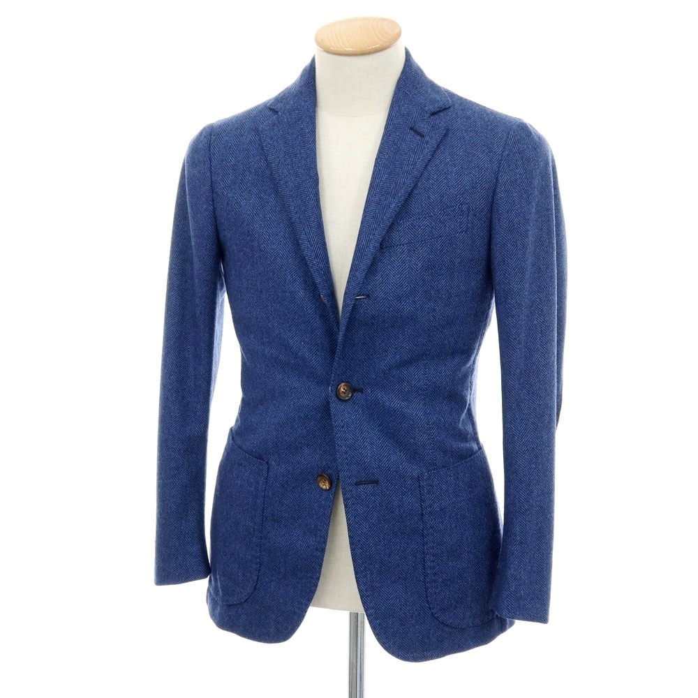 【中古】スティレ ラティーノ STILE LATINO ウールカシミヤ テーラードジャケット ブルー【サイズ42】【A/W】【状態ランクB】【メンズ】