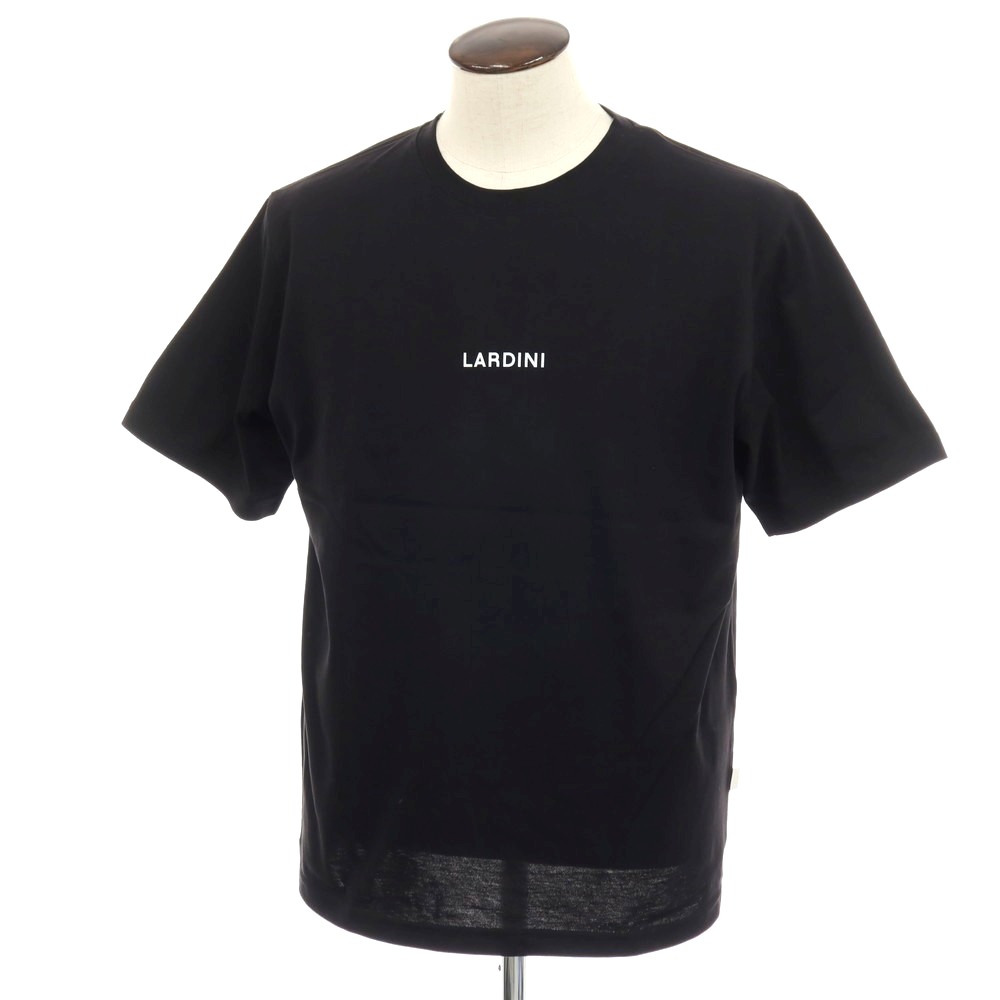【SALE10%OFF/返品不可】【新品】ラルディーニ LARDINI 綿織物 労働者の一団のど首 半袖Ｔシャツ 黒いこと【大いさL】【S/S】【物質の状態序列付けるN】【メンズ】[APD]