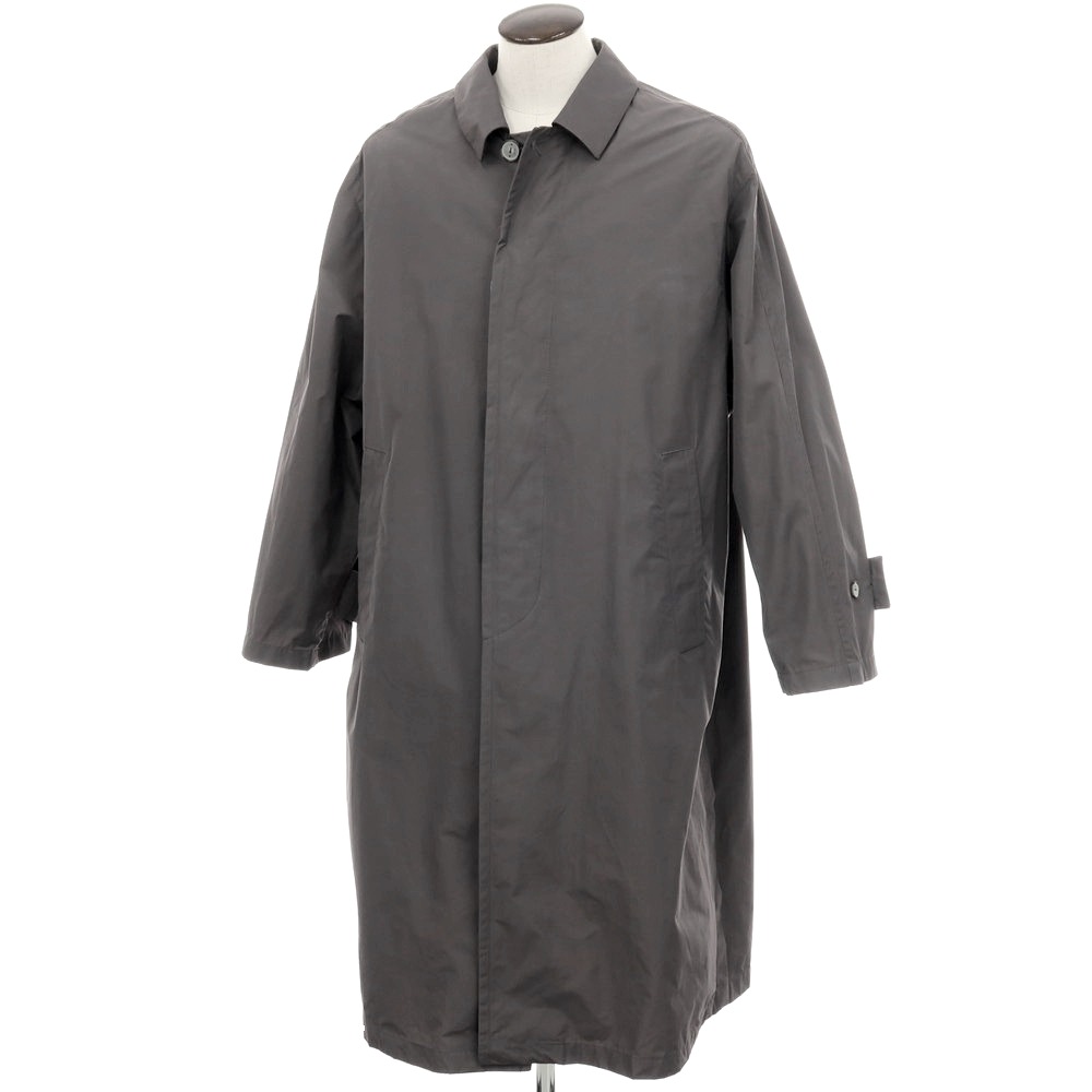 【新品】イーヴォ Hevo ポリエステルコットン ステンカラーコート グレー【サイズ56】【S/S】【状態ランクN】【メンズ】