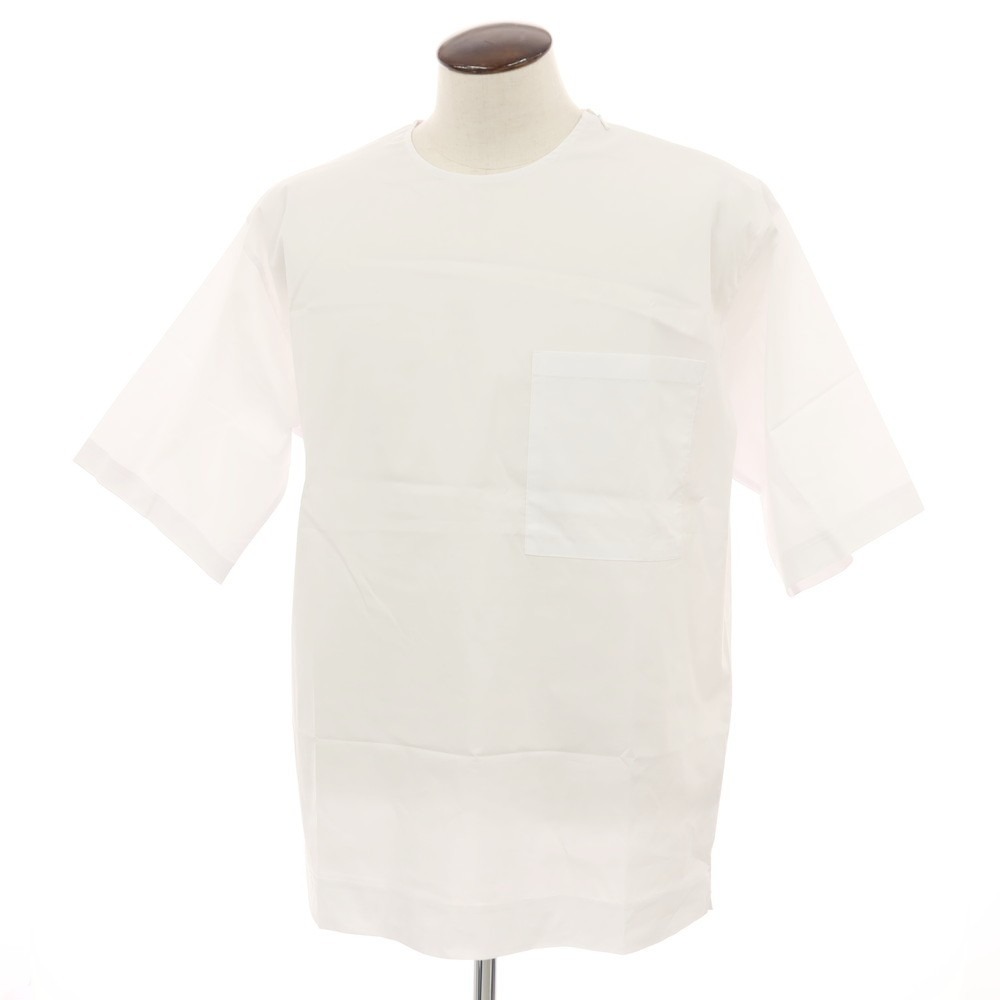 【新品アウトレット】イーヴォ Hevo ストレッチ コットンナイロン クルーネック 半袖ポケットTシャツ ホワイト【サイズXL】【S/S】【状態ランクN-】【メンズ】