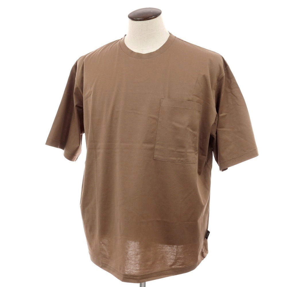 【新品】イーヴォ Hevo コットン クルーネック 半袖ポケットTシャツ ブラウン【サイズXXL】【S/S】【状態ランクN】【メンズ】