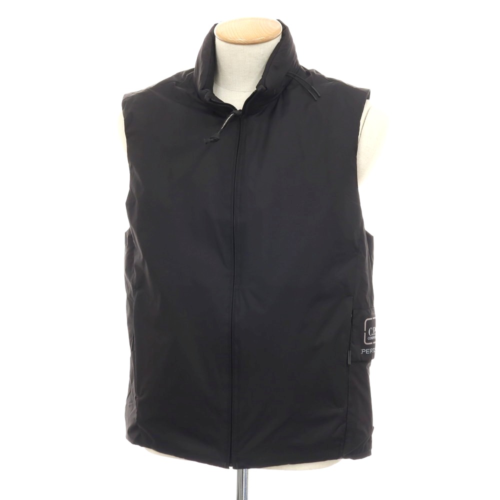 【新品】シーピーカンパニー C.P.Company PERTEX PRIMALOFT ナイロン スタンドカラー ジップアップ 中綿入り ベスト ブルゾン ブラック【サイズS】【A/W】【状態ランクN】【メンズ】