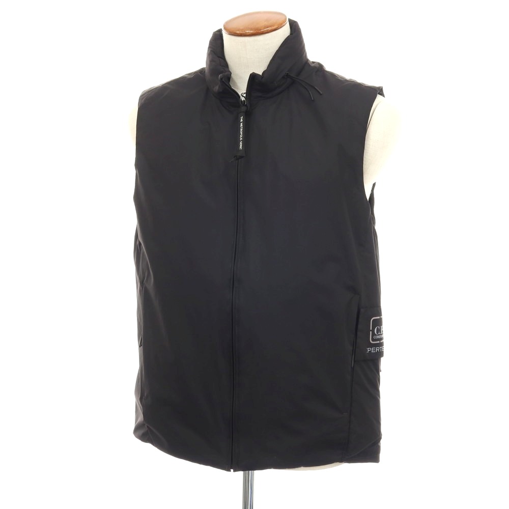 【新品】シーピーカンパニー C.P.Company PERTEX PRIMALOFT ナイロン スタンドカラー ジップアップ 中綿入り ベスト ブルゾン ブラック【サイズM】【A/W】【状態ランクN】【メンズ】