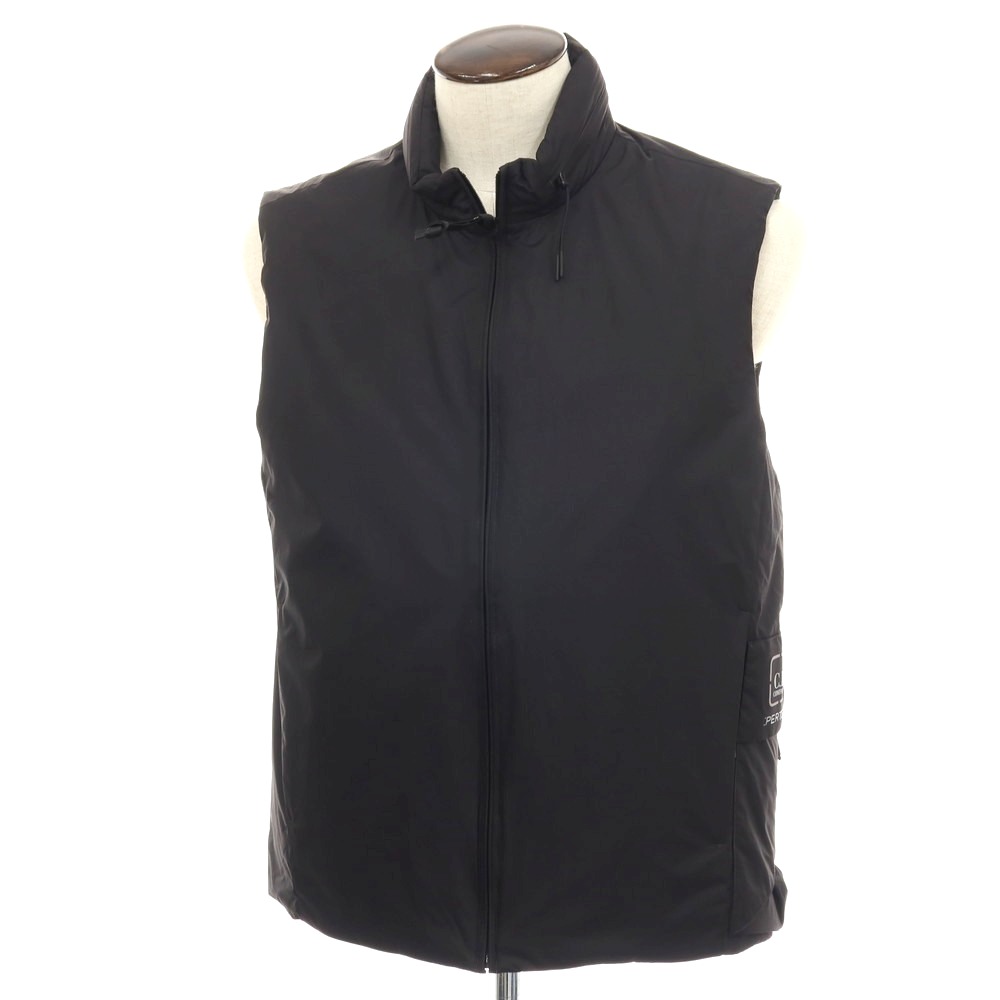 【新品】シーピーカンパニー C.P.Company PERTEX PRIMALOFT ナイロン スタンドカラー ジップアップ 中綿入り ベスト ブルゾン ブラック【サイズL】【A/W】【状態ランクN】【メンズ】