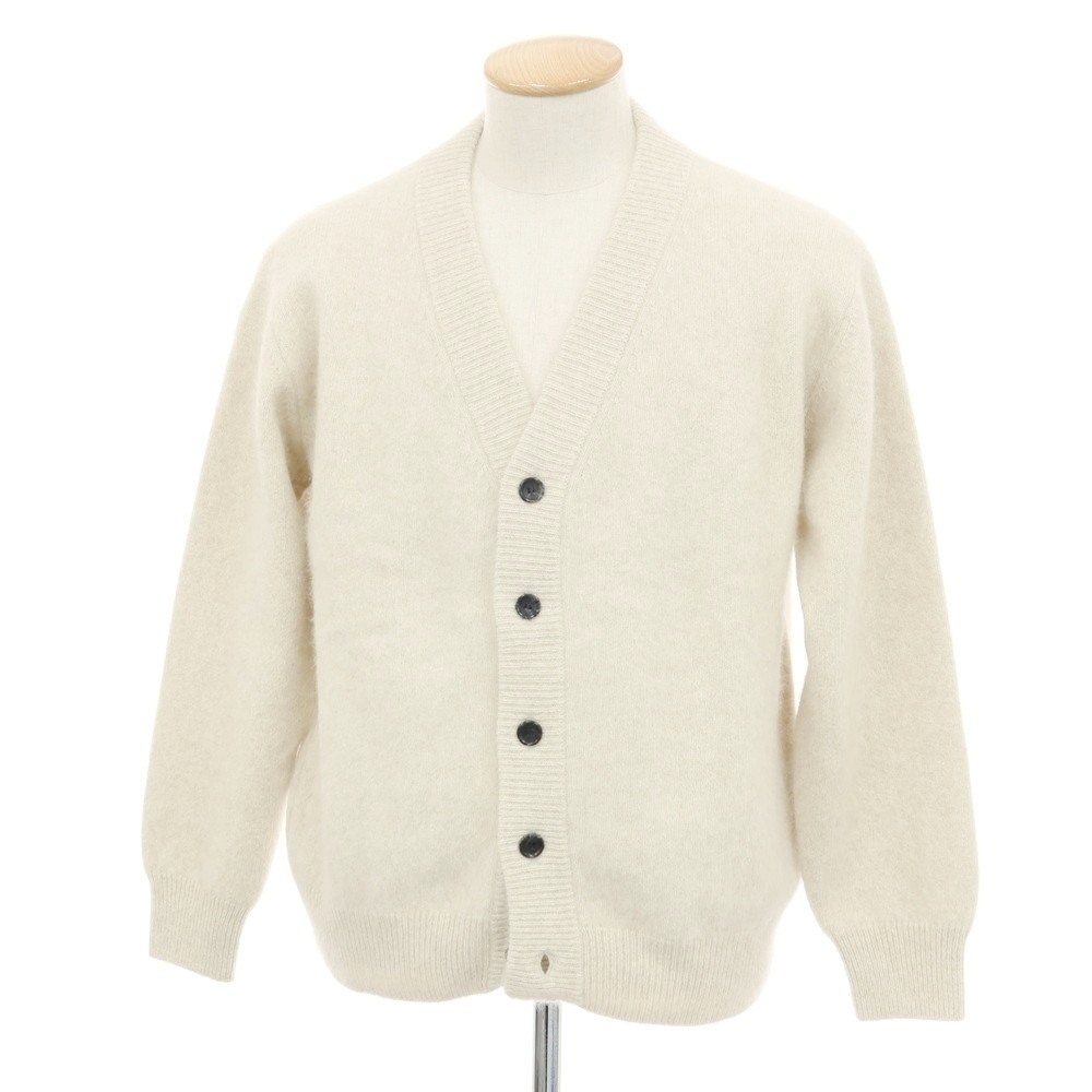 【中古】レンコントラント RENCONTRANT フォックスウール カーディガン ベージュ【サイズS】【S/S/A/W】【状態ランクB】【メンズ】