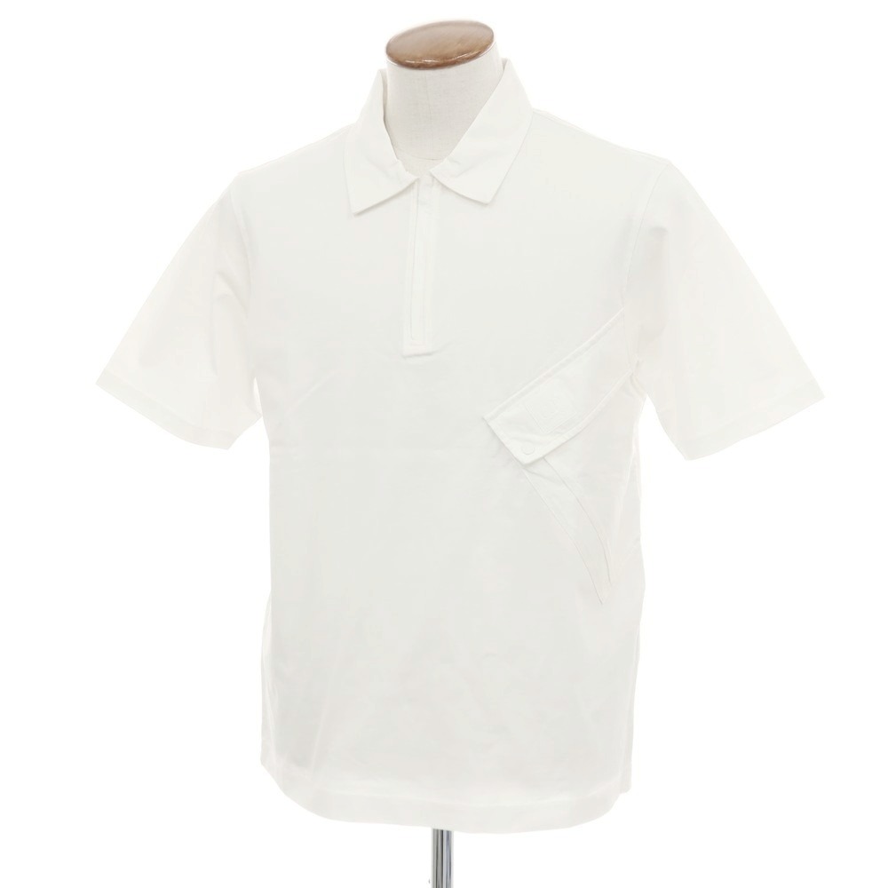 【新品逃げ口】シーピーカンパニー C.P.Company 綿織物 ジップ 半袖スポーツシャツ 白いこと【大きさM】【S/S】【物質の状態序列付けるN-】【メンズ】[APD]
