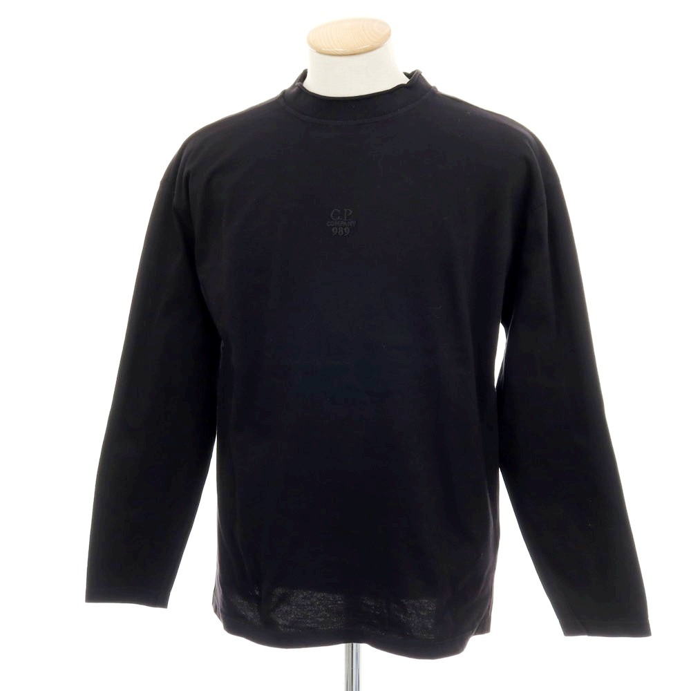 【SALE10%OFF/返品不可】【新品】シーピーカンパニー C.P.Company BOX FIT 綿織物 モックネック 長袖Ｔシャツ 黒いこと【大きさS】【S/S/A/W】【物質の状態位置づけるN】【メンズ】[APD]