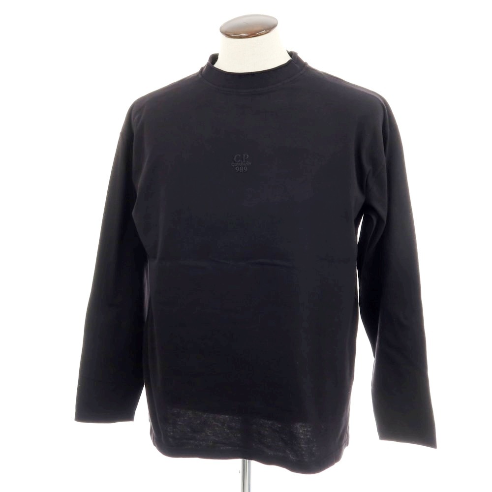 【SALE10%OFF/返品不可】【新品】シーピーカンパニー C.P.Company BOX FIT 綿織物 モックネック 長袖Ｔシャツ 黒いこと【大きさXL】【S/S/A/W】【物質の状態価値づけるN】【メンズ】[APD]