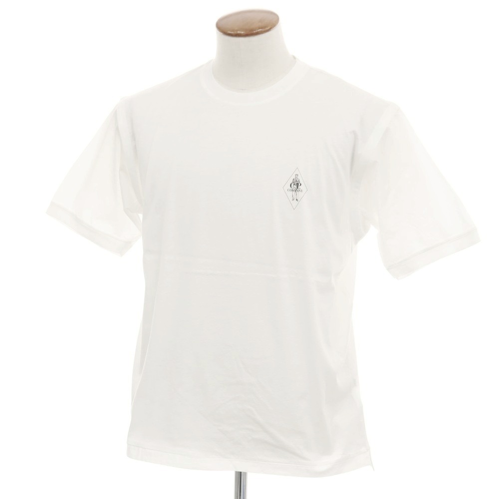 【SALE10%OFF/返品不可】【新品】シーピーカンパニー C.P.Company 綿織物 労働者の一団のど首 半袖Ｔシャツ 白いこと【大きさM】【S/S】【物質の状態価値づけるN】【メンズ】[APD]