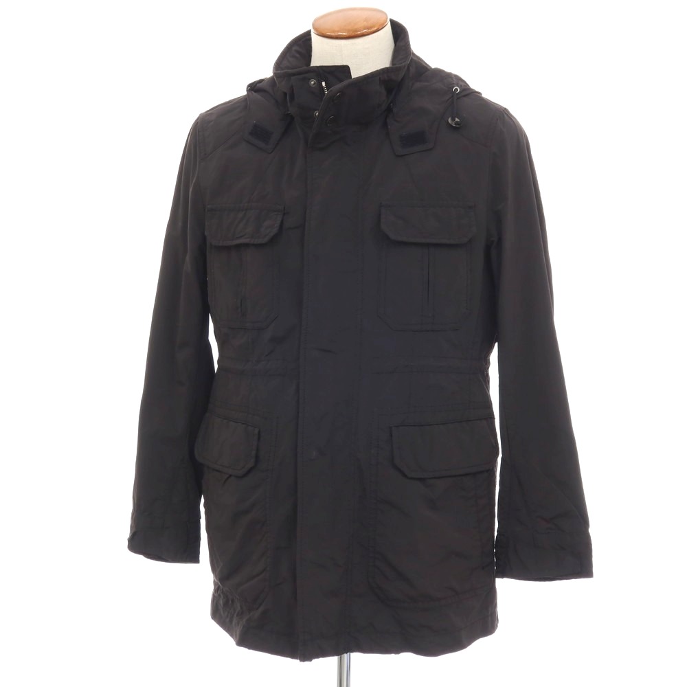 【中古】ジョセフ JOSEPH ポリエステルナイロン スタンドカラー ミリタリージャケット ブラック【サイズ48】【S/S/A/W】【状態ランクC】【メンズ】
