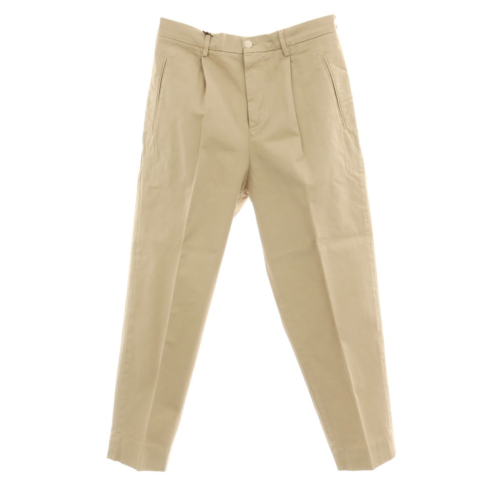 【SALE10%OFF/返品不可】【新品】ボネール BONHEUR ツイルコットン イージースラックスパンツ ベージュ【大きさ36】【S/S】【物質の状態位置づけるN】【メンズ】[APD]