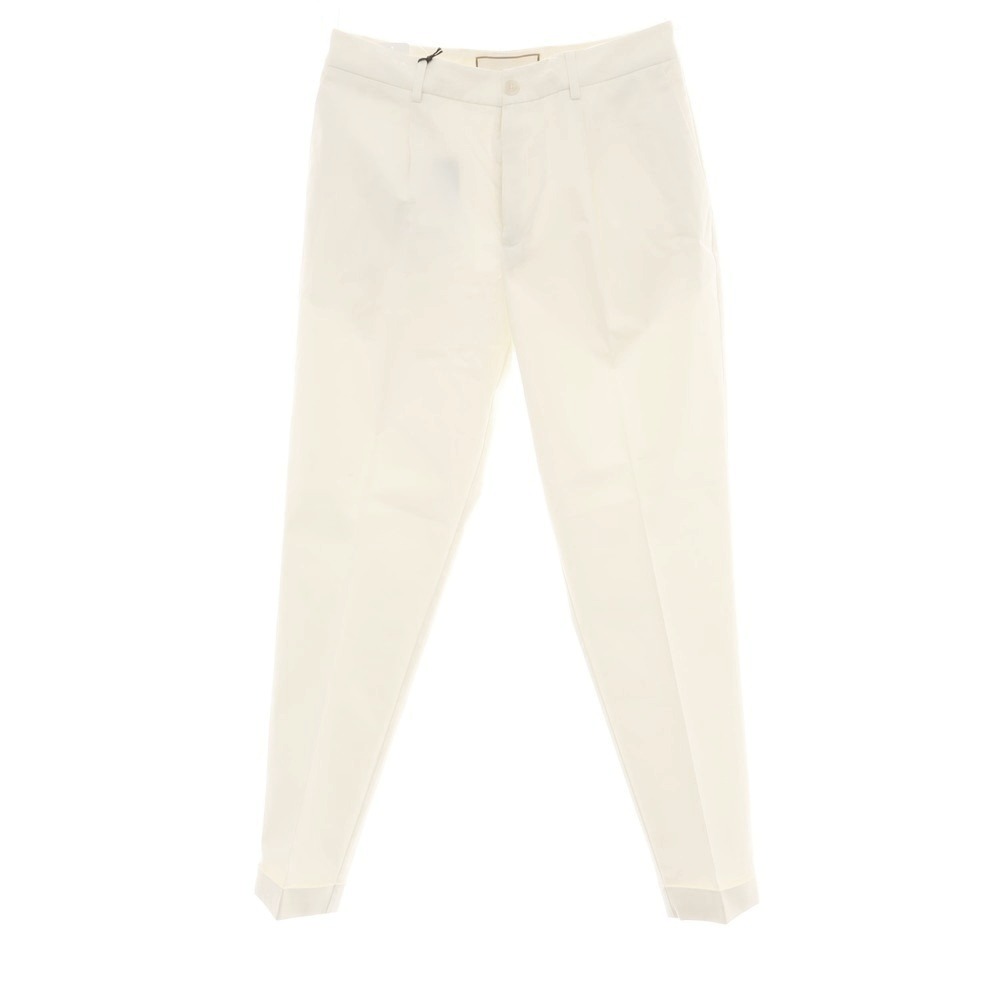 【新品】ボネール BONHEUR ストレッチコットン カジュアルスラックスパンツ アイボリー【サイズ32】【S/S】【状態ランクN】【メンズ】
