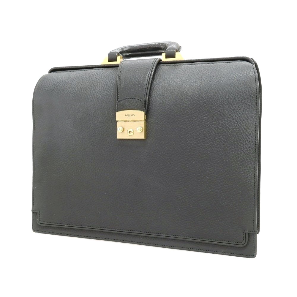 【中古】銀座タニザワ Ginza Tanizawa ダレスバッグ ブラック【W42xH31.5xD11】【S/S/A/W】【状態ランクB】【メンズ】