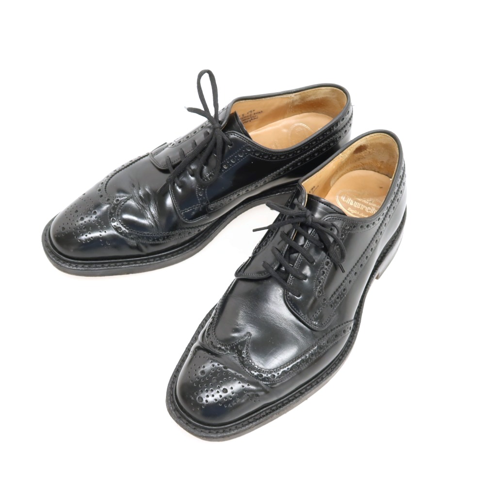 【SALE10%OFF/返品不可】【中古】教会堂 CHURCH\u0027S GRAFTON 舞台の袖心付け 御召しものシューズ 黒いこと【大きさ70F】【S/S/A/W】【物質の状態位置づけるC】【メンズ】[APD]